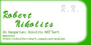 robert nikolits business card
